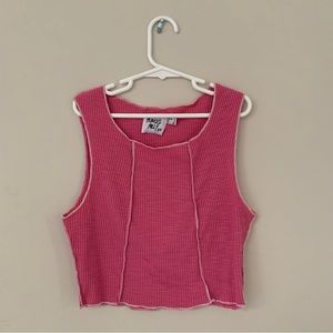 Pink ribbed Princess Polly top